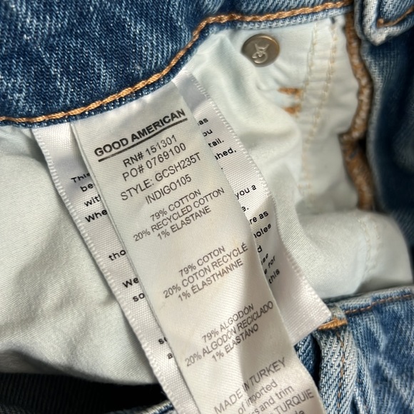 Good American Good Curve Jean Shorts Indigo105 - Picture 5 of 6